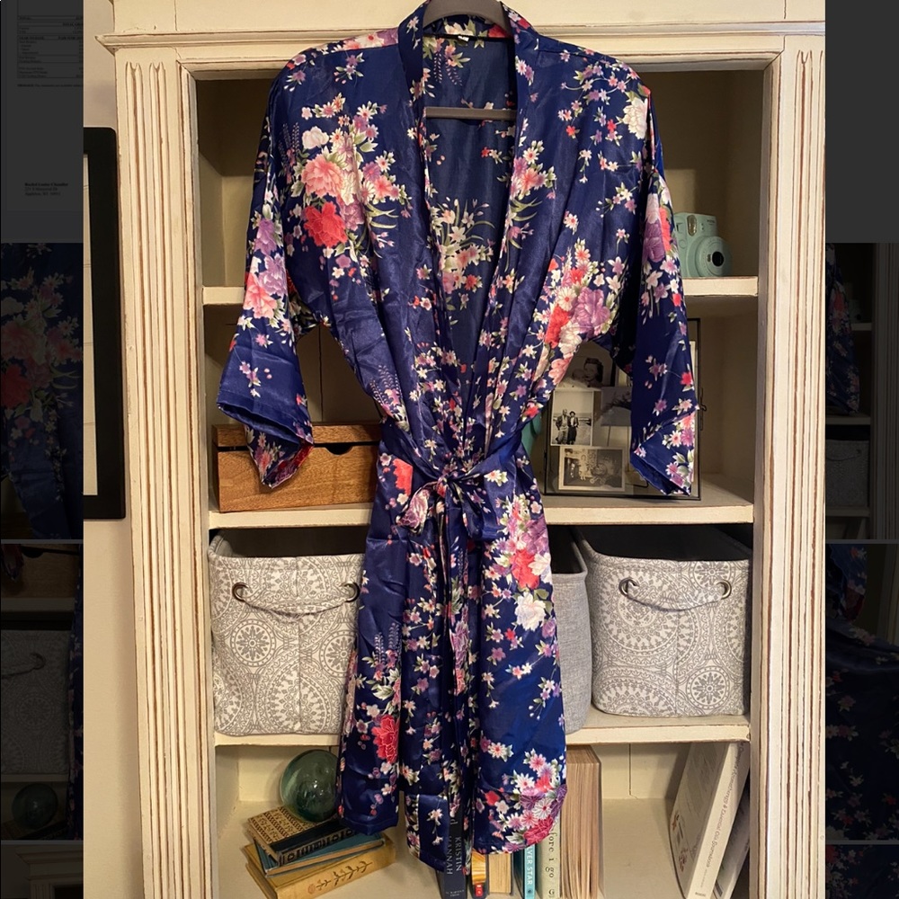Silk kimono robe